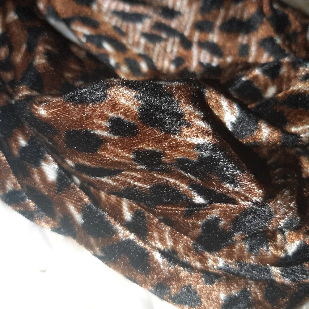 INC FAUX FUR LEOPARD INFINITY SCARF c